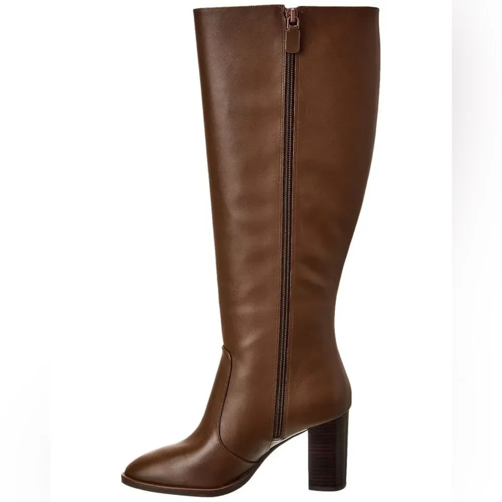 Stuart Weitzman Ryland Zip 80 Leather Knee-High Boot